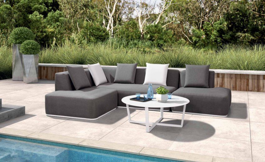 Modern Design Sunbrella Fabric Sofa Outdoor Furniture - Modern ... with Designing Outdoor Living Spaces with Sunbrella Fabric and Modern Aluminum Frames