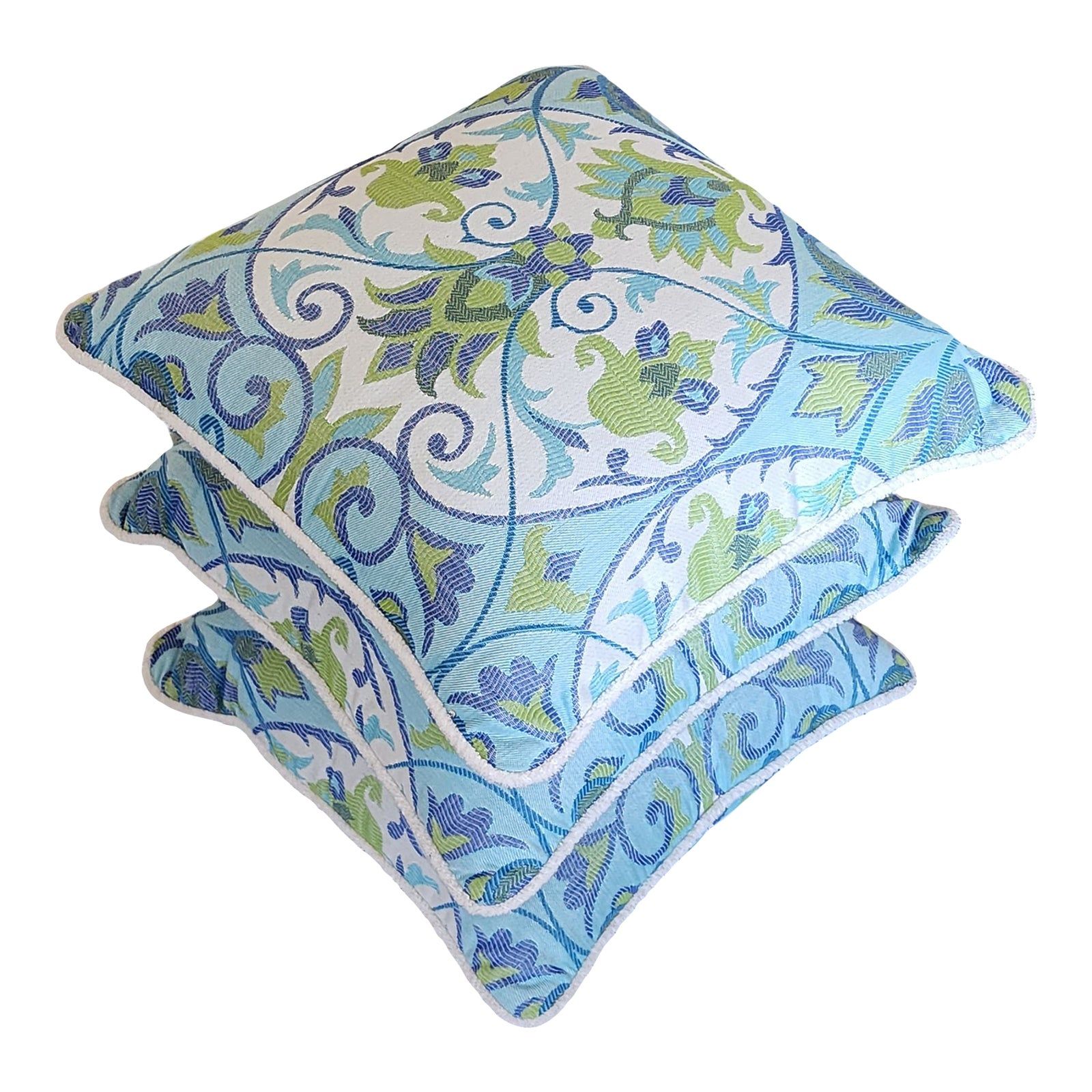 Modern Frontgate Capri Indoor Outdoor Zippered Pillows - Set Of 3 ... pertaining to Chameleon Capri Indoor/Outdoor Performance Pillow, 22"X22"