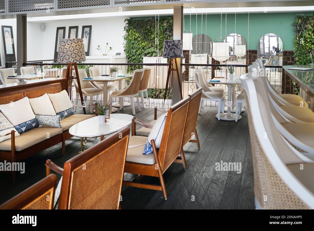 Modern Sofas Inside Hi-Res Stock Photography And Images - Alamy pertaining to The art of mixing textures in outdoor seating arrangements with striped pillows