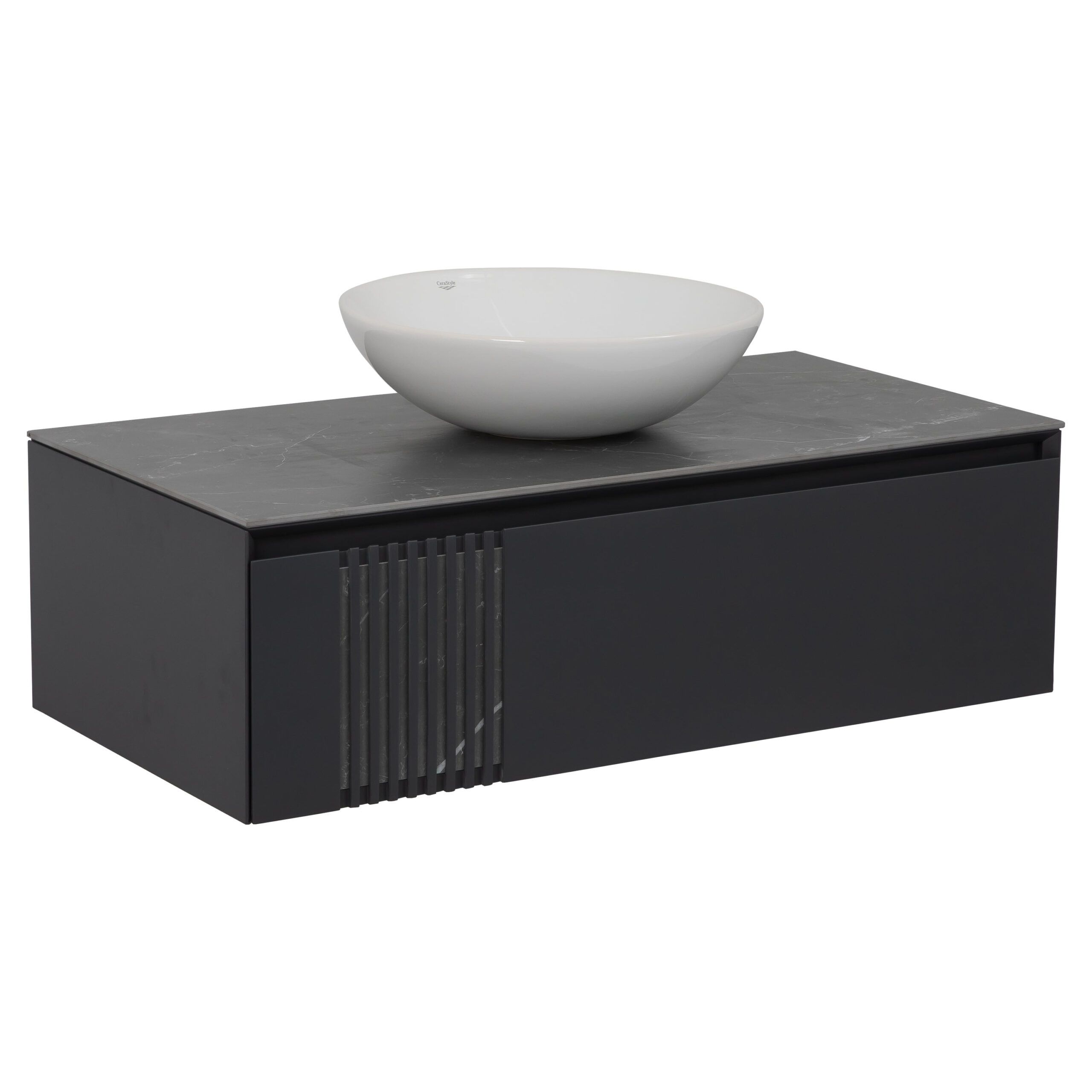 Modern Wall-Mount Bathroom Vanity With Washbasin | Manhattan Concrete ... with regard to Exploring the Benefits of Manhattan Spectrum Carbon Weather Resistant Design Outdoor Sofa