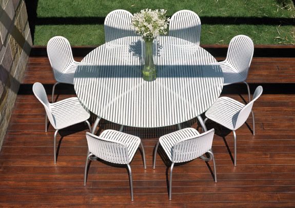 Modern White Outdoor Tables And Chairs – Loto &amp; Ninfea From Nardi ... pertaining to Understanding the appeal of white outdoor furniture in contemporary settings