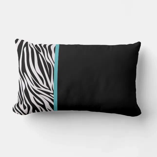 Modern Zebra Lumbar Pillows | Zazzle within The Science Behind Zebra Gray Lumbar Pillow Design for Better Posture
