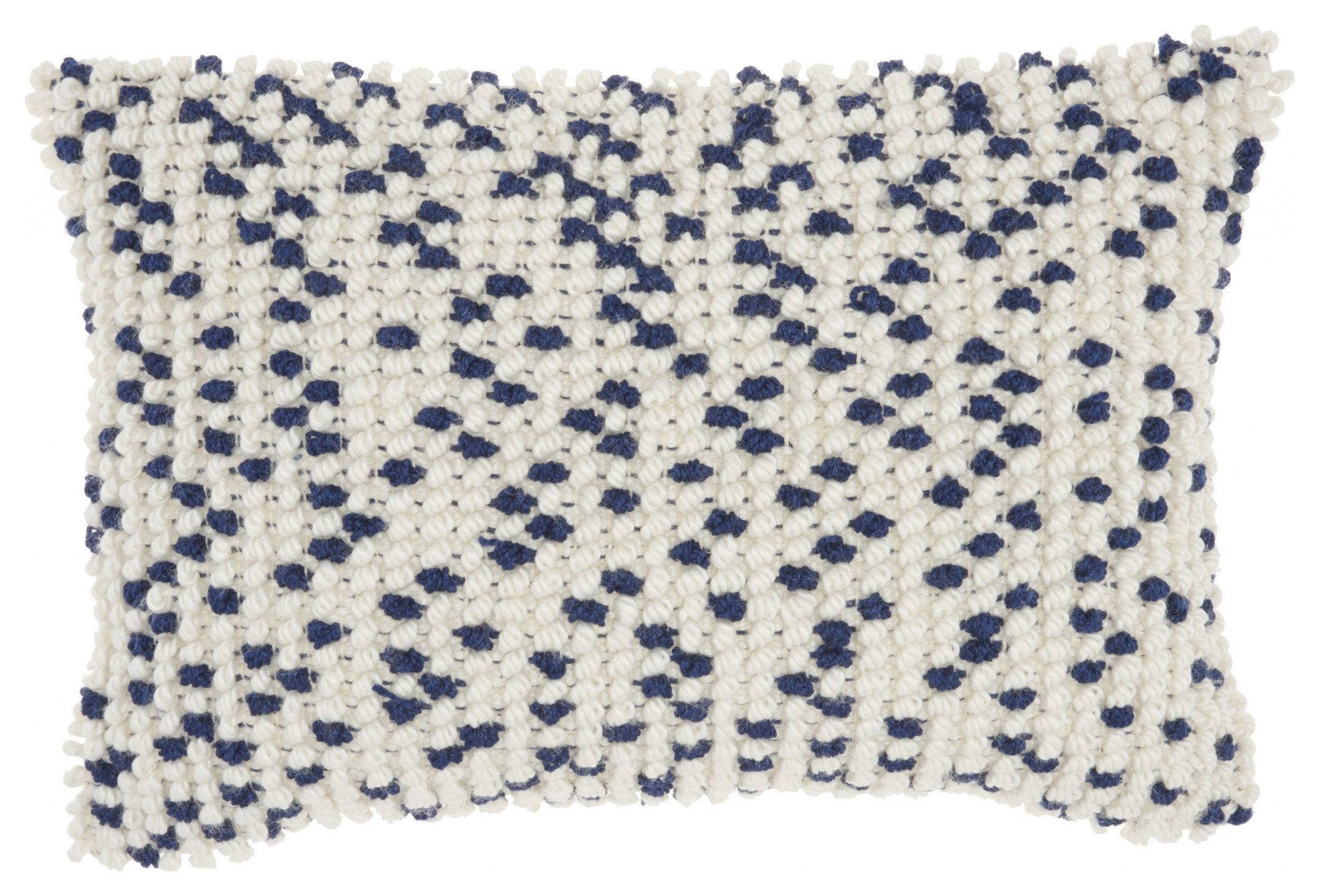 Navy Blue Dotted Lumbar Pillow - Contemporary - Decorative Pillows - By ... for Navy Dotted Stripes Outdoor Lumbar Pillow Set Of 2, 12X24