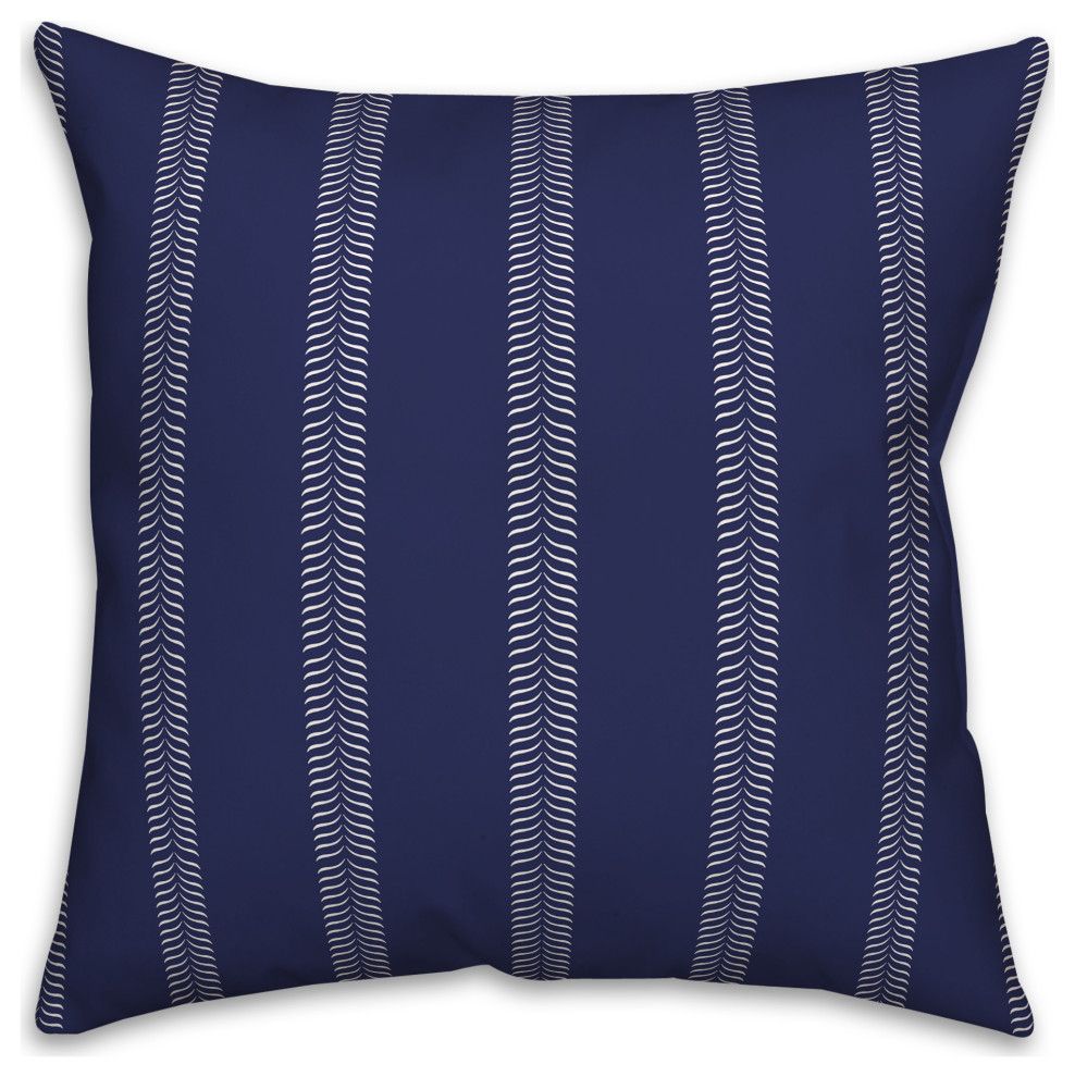 Navy Lines 20X20 Indoor/Outdoor Pillow, 20X20 - Contemporary - Outdoor ... intended for Maximizing comfort and longevity in 20x20 indoor outdoor pillow designs