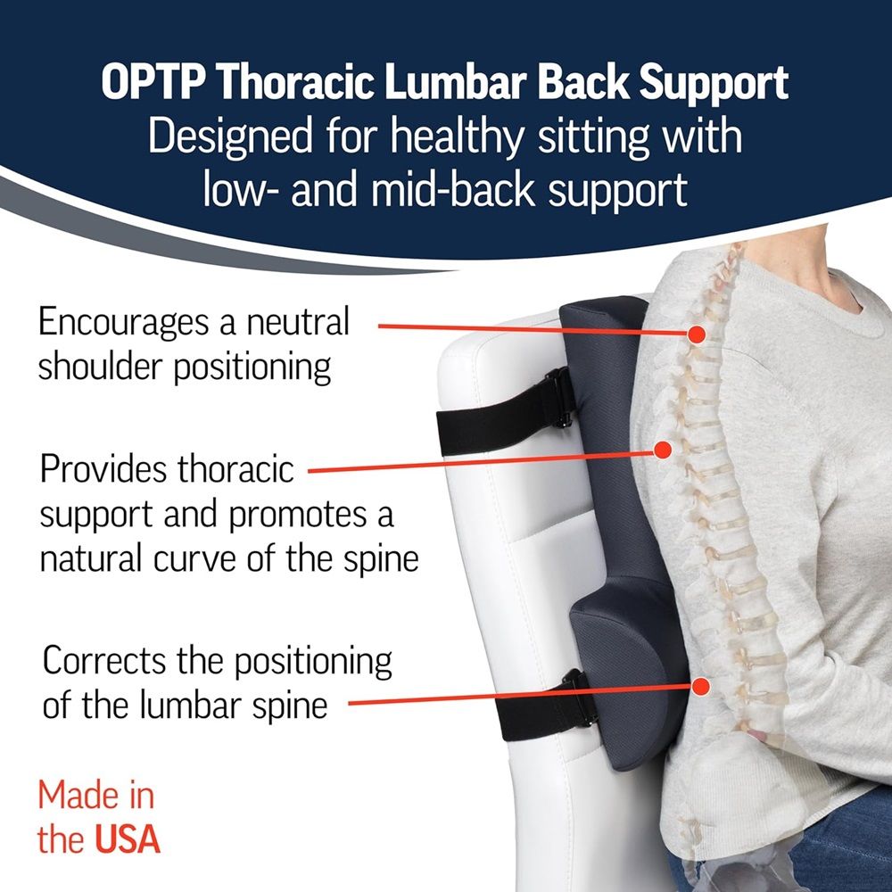 Optp Thoracic Lumbar Support : Full Back Support For Better Posture throughout Eden Texture Lumbar Indoor/Outdoor Performance Pillow, 12"X20"