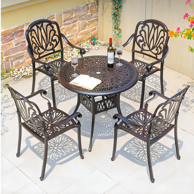 Outdoor Cast Aluminum Table And Chair Set intended for Sardinia Aluminum Frame Outdoor Sofa - Gray Cushions