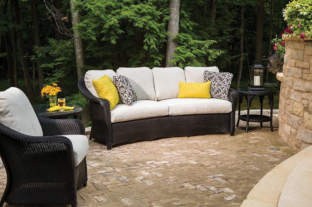 Outdoor Furniture Cushions | Cushions By Wicker Imports in Kooper 2 Piece Sunbrella Outdoor Patio 96In Sofa, Spa