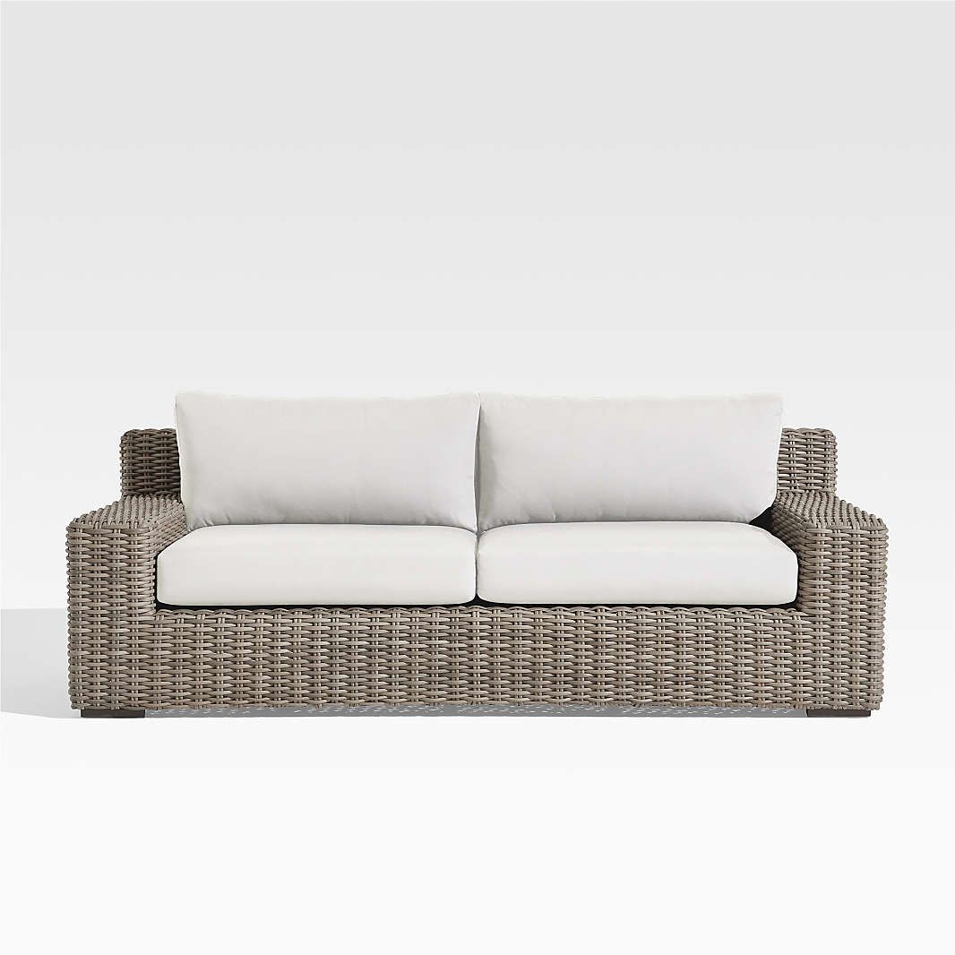 Outdoor Sunbrella Sofas &amp; Outdoor Couches With Sunbrella | Crate &amp; Barrel intended for Bristol Sunbrella Upholstered Outdoor Sofa