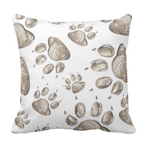 Pawprints Throw Pillow | Zazzle | Pillows, Throw Pillows, Paw Print intended for The science behind Frontporch Paw Prints pillow construction