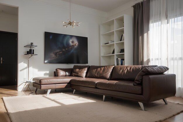 Premium Photo | Maximizing Space Futuristic And Functional Furniture Design inside Vineyard 80" Wide Upholstered Outdoor Sofa, Brown/White