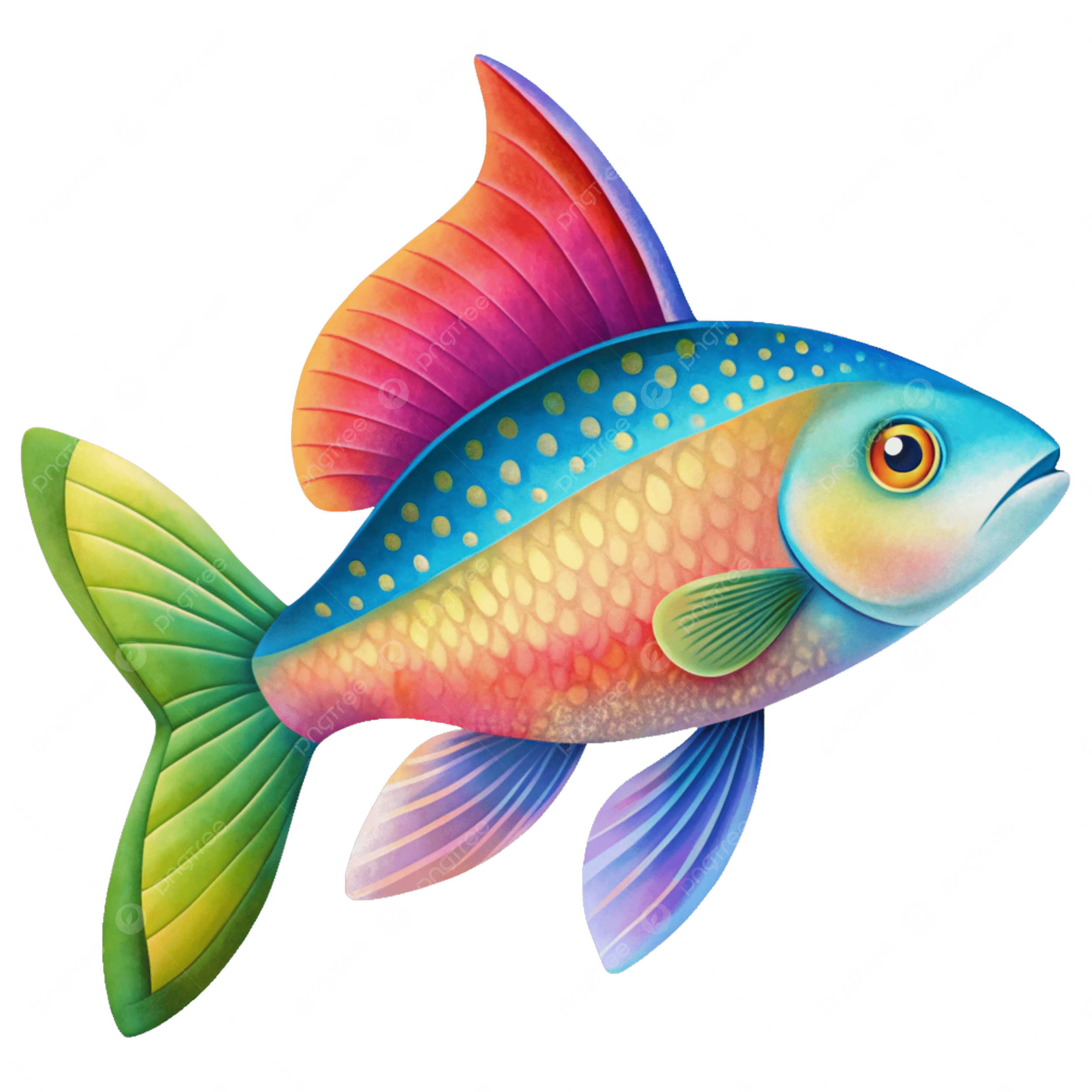 Rainbow Fish Clipart Rainbow Fish Coloring | Digital Art For Kids within Exploring the Science Behind Visions II Rainbow Fish Pearl Pillow Design