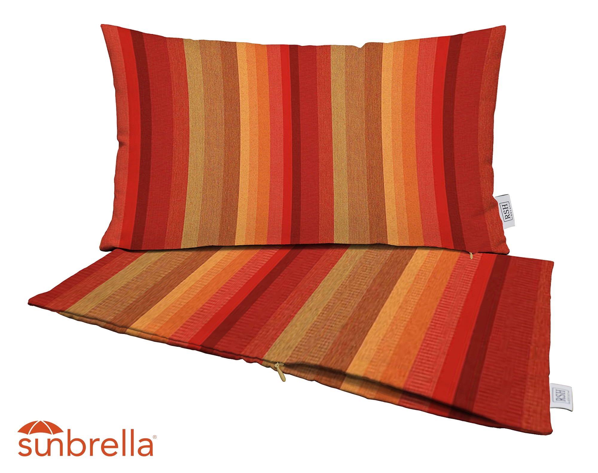 Rsh Decor: Sunbrella Pillow Covers Set Of 2 | 12" By 20" Lumbar Covers ... inside A Deep Dive into Sunbrella Astoria Sunset Outdoor Pillow Features