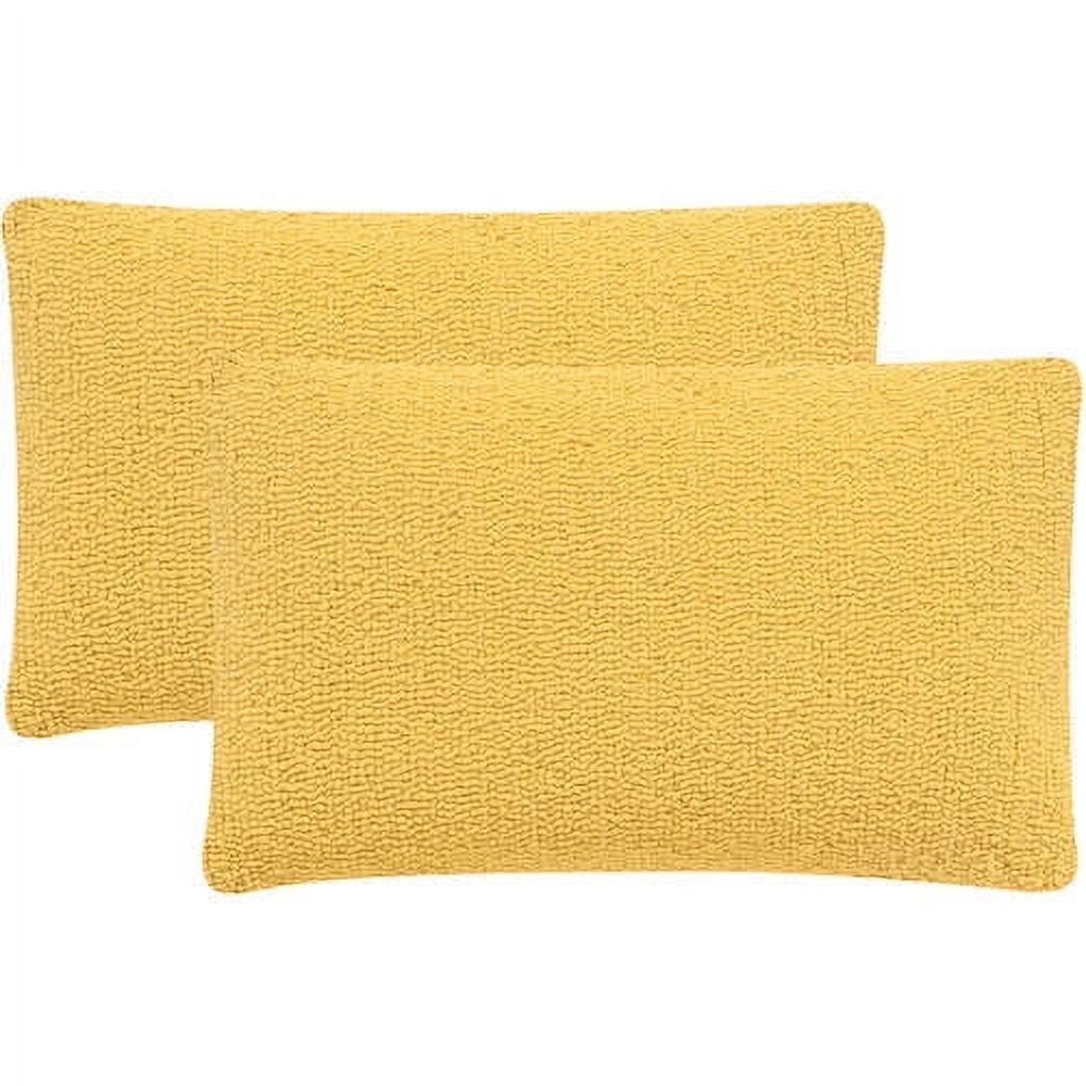 Safavieh Soleil Solid 12" X 20" Indoor/Outdoor Pillow, Sunshine Yellow ... with Safavieh Soleil Solid Pillows, Set Of 2, Marine Baby Blue