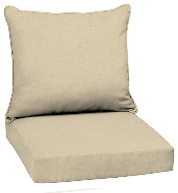 Selections Outdoor Deep Seating Cushion Set 24 X 22,Tan Leala ... throughout Sunbrella Canvas Spa Outdoor Corded Deep Seating Cushion Set, 23.5X23