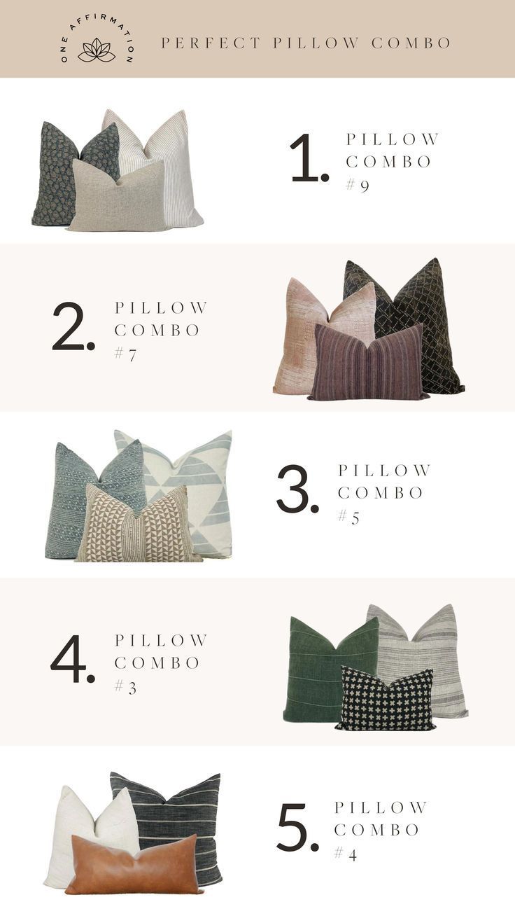 Sophisticated Pillow Combinations For A Chic Bed Or Sofa In 2024 ... with Creating Visual Balance with Pair Sets of Decorative Pillows