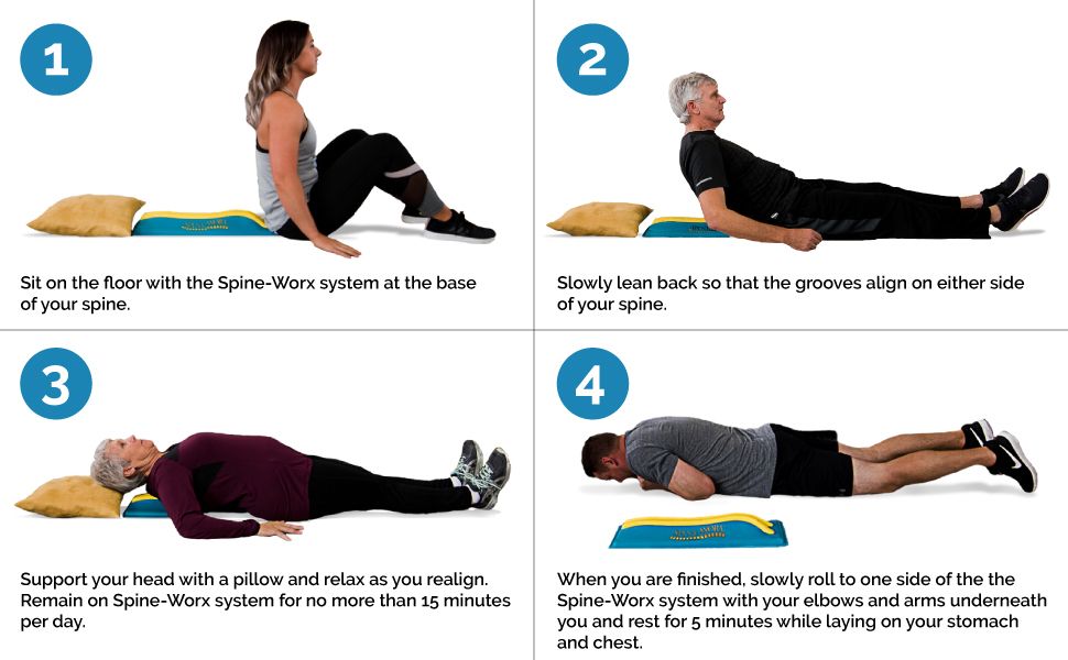 Spine-Worx Back Realignment Device For Thoracic And Lumbar Relief ... regarding Maximizing spinal alignment with 16x24 lumbar support systems