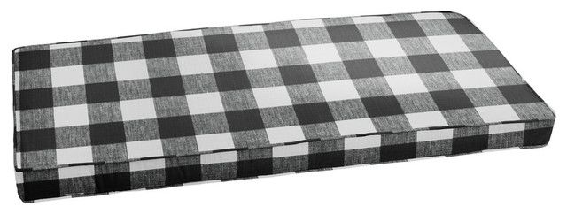 Stewart Black Buffalo Plaid Bench Cushions as Cultural Heritage in Interior Design
