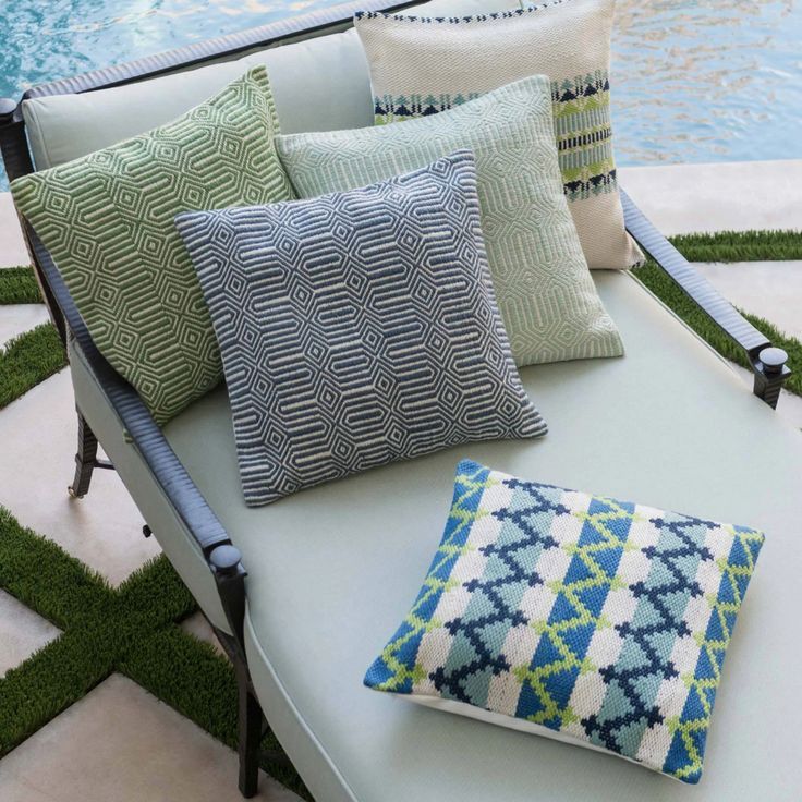 Stripe Zig Zag Indoor/Outdoor Pillow Set Of 2 regarding Comparing materials in indoor outdoor pillow construction