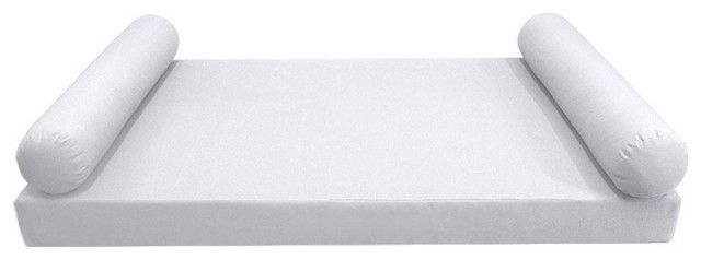 Style5 Full Knife Edge Outdoor Mattress Bolster Slip Cover Complete Set ... with regard to Pipe Trim Medium 24X26X6 Deep Seat Back Cushion Slip Cover Set Ad105