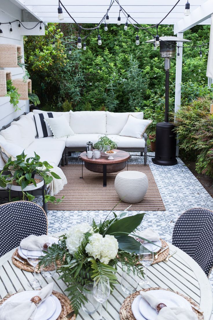 Summer Entertaining On The Patio | Zevy Joy | We Love Using Our Covered ... intended for Catalina Outdoor Sofa, Charcoal, 3 Seat