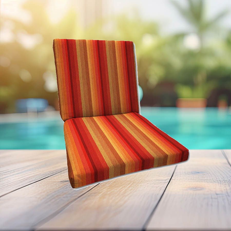 Sunbrella Astoria Sunset Universal Patio Chair Cushion With Ties ... throughout Sunbrella Astoria Sunset Outdoor Corded Cushion Set, 22"X22"