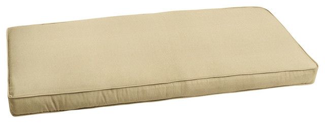 Sunbrella Canvas Beige Outdoor Bench Cushion, 44X19 - Transitional ... throughout Understanding the Durability of Sunbrella Canvas Antique Beige Cushions