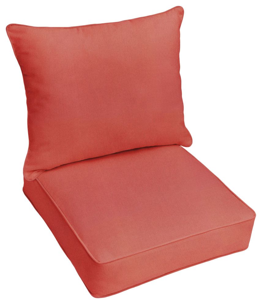 Sunbrella Canvas Henna Outdoor Deep Seating Pillow And Cushion Set, 23 ... throughout Design Insights from Sunbrella Canvas Henna Outdoor Corded Cushion Set Construction