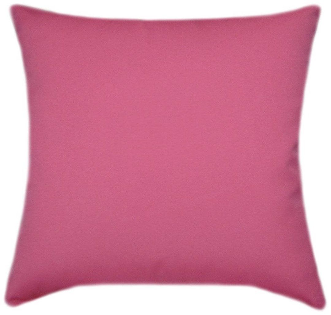 Sunbrella® Canvas Hot Pink Indoor/Outdoor Solid Pillow, Decorative ... within Sunbrella Canvas Hot Pink Outdoor Pillows, Set Of 2, 12X18