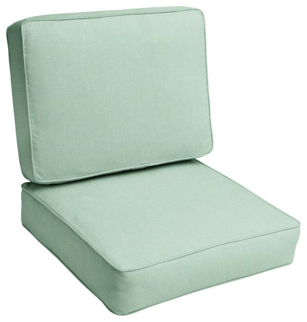 Sunbrella Canvas Spa Outdoor Corded Deep Seating Cushion Set, 23.5X23 ... with regard to Sunbrella Canvas Spa Outdoor Corded Pillows, Set Of 2, 24X24