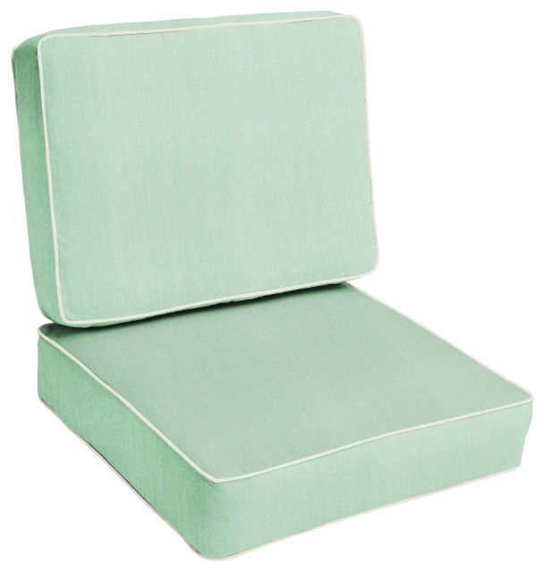 Sunbrella Canvas Spa Outdoor Corded Deep Seating Cushion Set, 23.5X23 ... with regard to Transforming Your Patio Seating with Sunbrella Canvas Spa Pillows