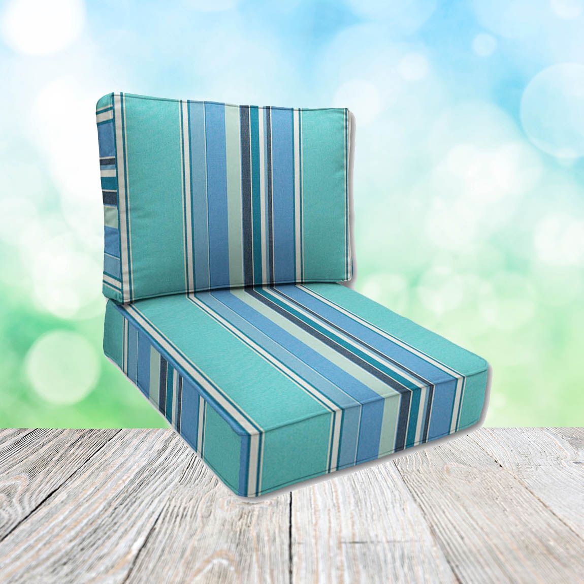 Sunbrella Dolce Oasis Patio Chair Replacement Cushions | Custom Outdoor ... pertaining to Designing outdoor living spaces with Sunbrella Dolce Oasis pillow collections