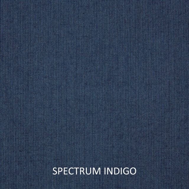 Sunbrella Indigo Blue With Ivory Indoor/Outdoor Bench Cushion, 60X19 ... in The science behind Trilogy Indigo's performance cushioning for both indoor and outdoor settings