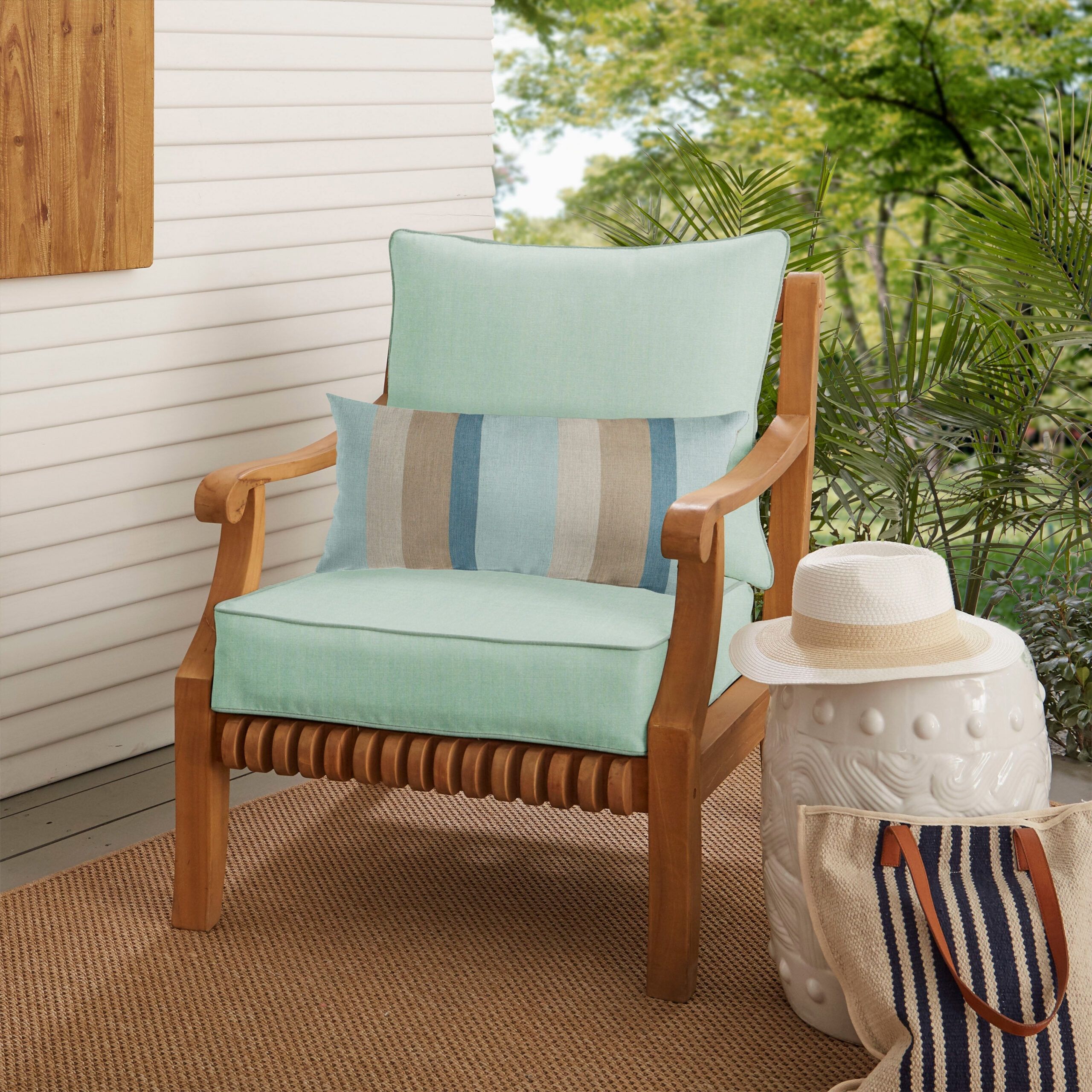 Sunbrella Oakley Solid Indoor/ Outdoor Corded Pillow And Chair Cushion ... regarding Sunbrella Gateway Mist Outdoor Pillows, Set Of 2, 13X20