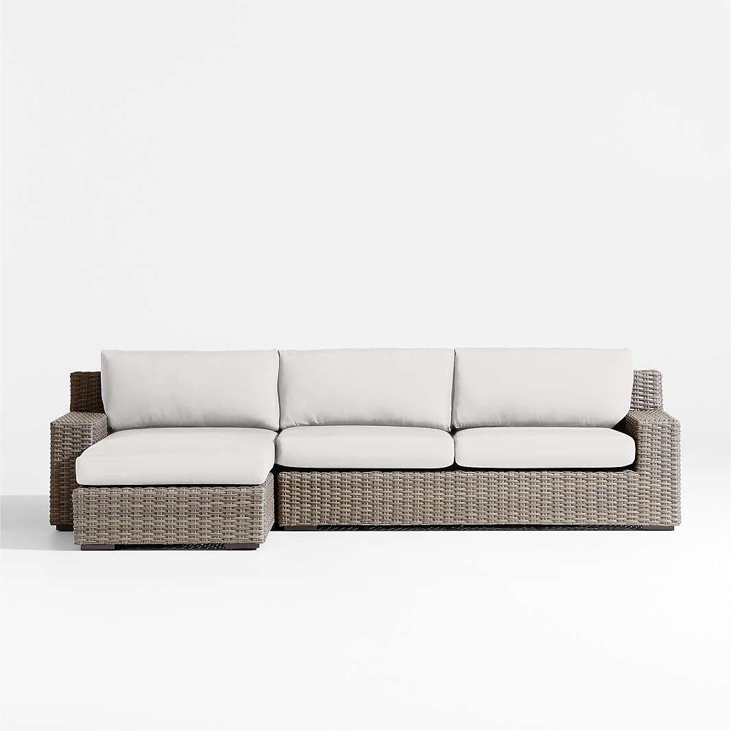Sunbrella Outdoor Sectionals &amp; Patio Sectionals With Sunbrella | Crate ... inside Bristol Sunbrella Upholstered Outdoor Sofa