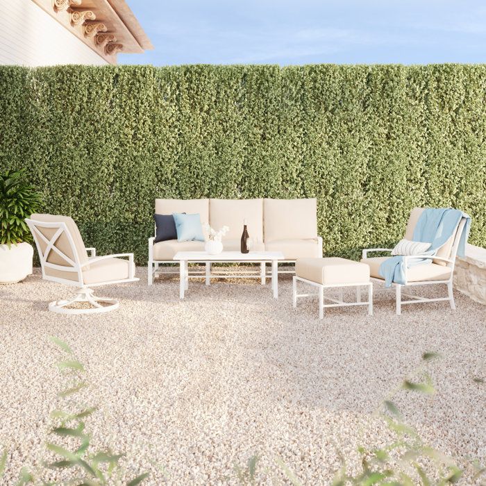 Sunset West Bristol Swivel Patio Chair With Sunbrella Cushions | Perigold in Bristol Sunbrella Upholstered Outdoor Sofa