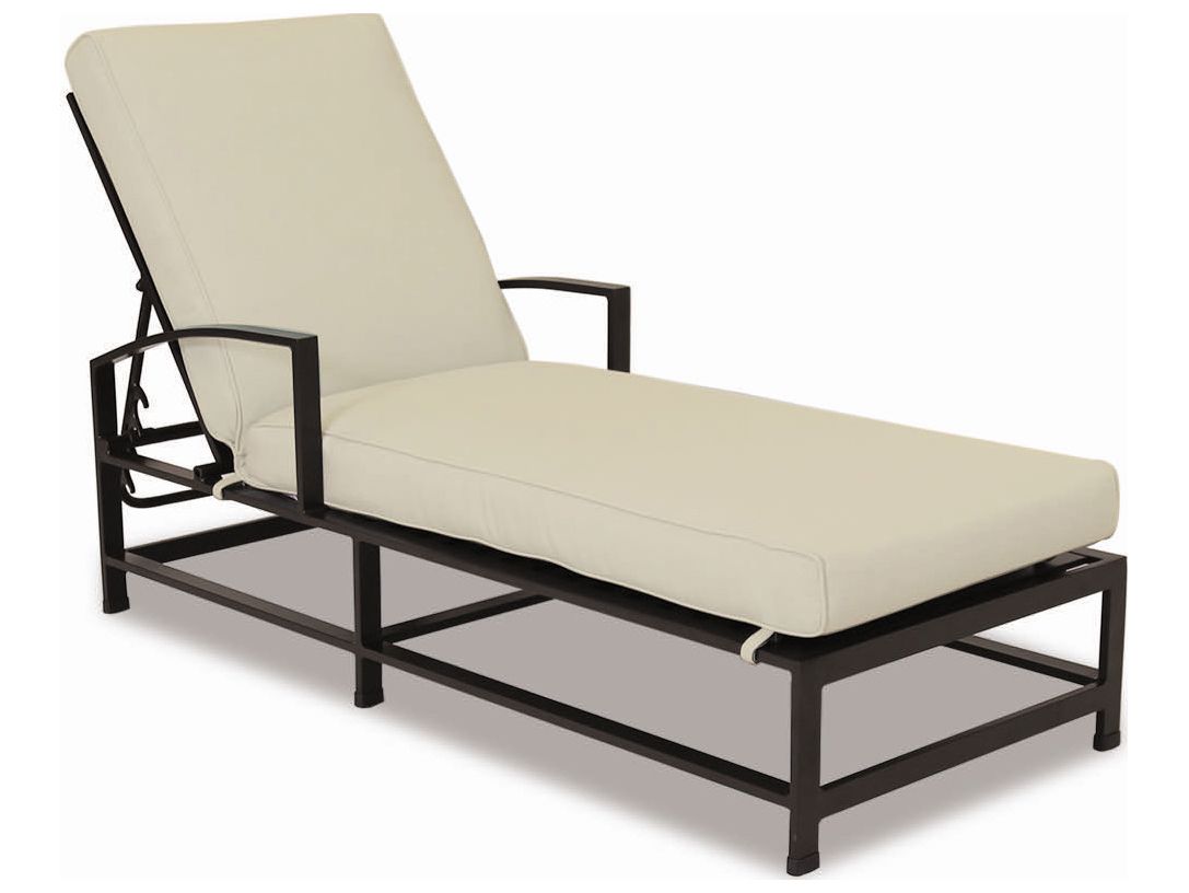 Sunset West La Jolla Aluminum Espresso Lounge Chair In Canvas Flax With ... throughout La Jolla Canvas Natural Self Welt Outdoor Sofa