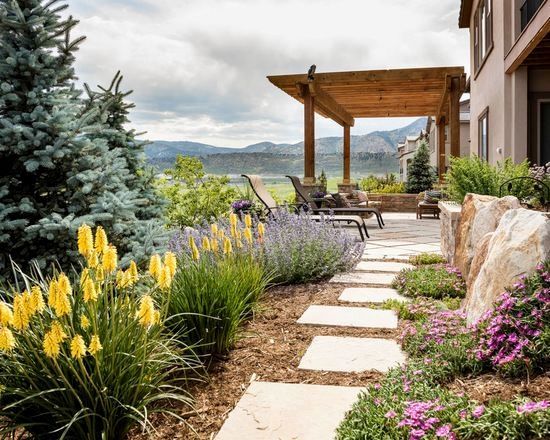 This Back Yard, Colorado Xeriscape Blends Seamlessly Into The Colorado ... pertaining to Creating comfortable spaces that blend seamlessly with gardens