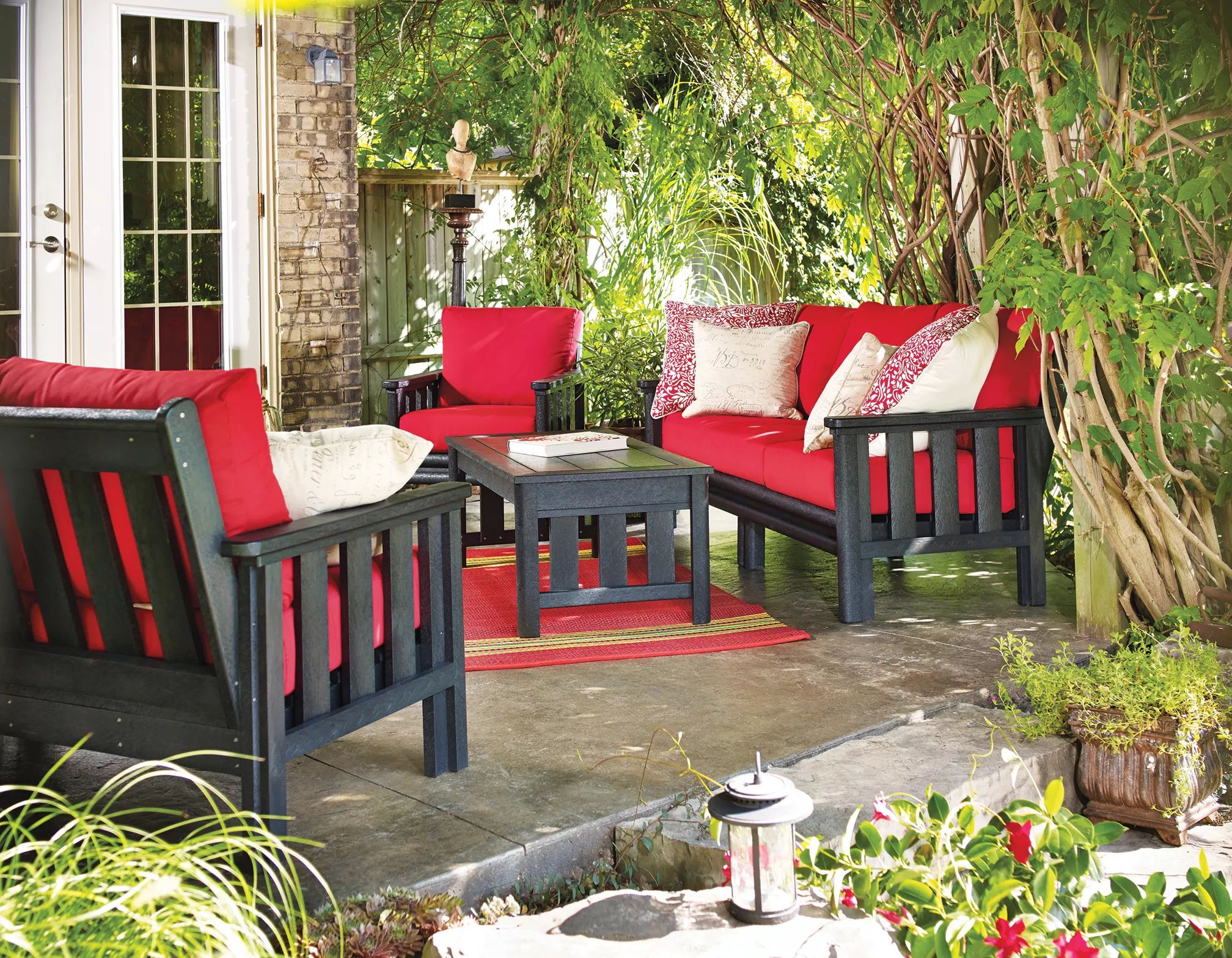 Tips For Designing The Perfect Outdoor Living Space | Sponsored ... inside Sunbrella Canvas Taupe Outdoor Corded Deep Seating Cushion Set, 23.5"X23"