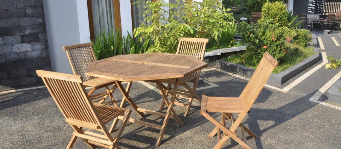 Transforming Spaces: How Indonesia Teak Furniture Enhances Exterior ... with Transforming Patios The Modway Bayport Teak Set in Natural White Explored