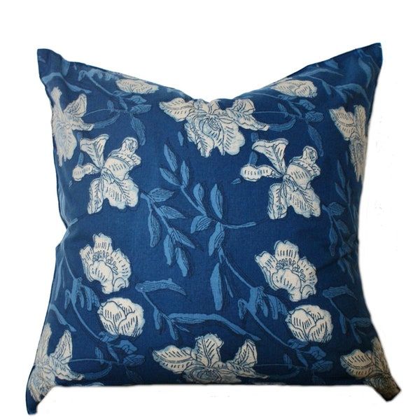 Vintage Indigo Pillow - Etsy for Elevating Your Decor with the 20x20 Noble Indigo Pillow