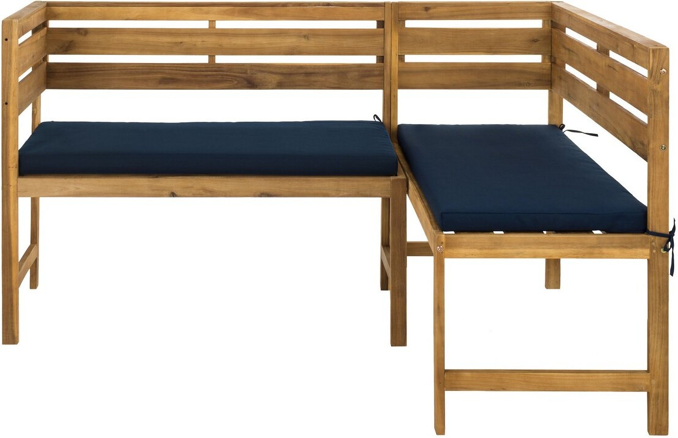 Wilton Natural/Navy Balcony Corner Lounge Set By Safavieh | 1Stopbedrooms in The Perfect Blend of Comfort and Style with Wilton Balcony Corner Lounge