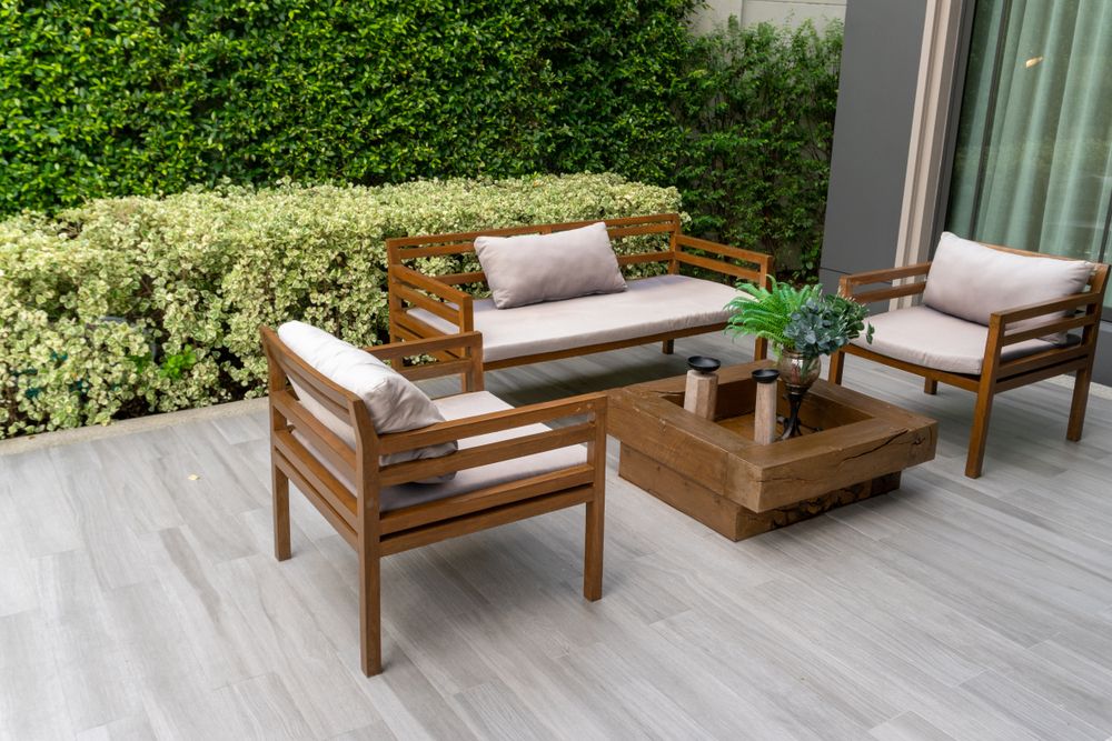 Wood Patio Furniture: Crafting A Natural Patio Vibe | Fig Leaf intended for Vidaxl Patio Furniture Set 6 Piece Sectional Sofa With Cushions Solid Wood Pine