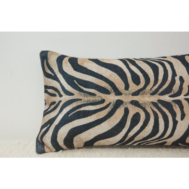 Zebra Printed Lumbar Pillow Cover | Chairish with regard to The Science Behind Zebra Gray Lumbar Pillow Design for Better Posture