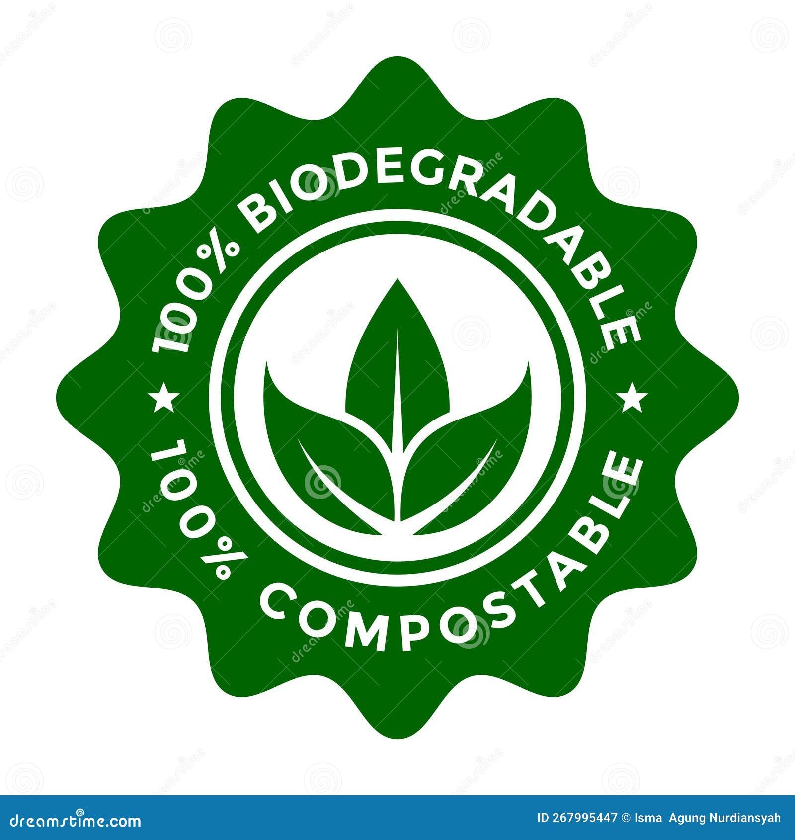 100 Biodegradable And Compostable Vector Badge Template. This Design ... within Compostable Garden Labels Green