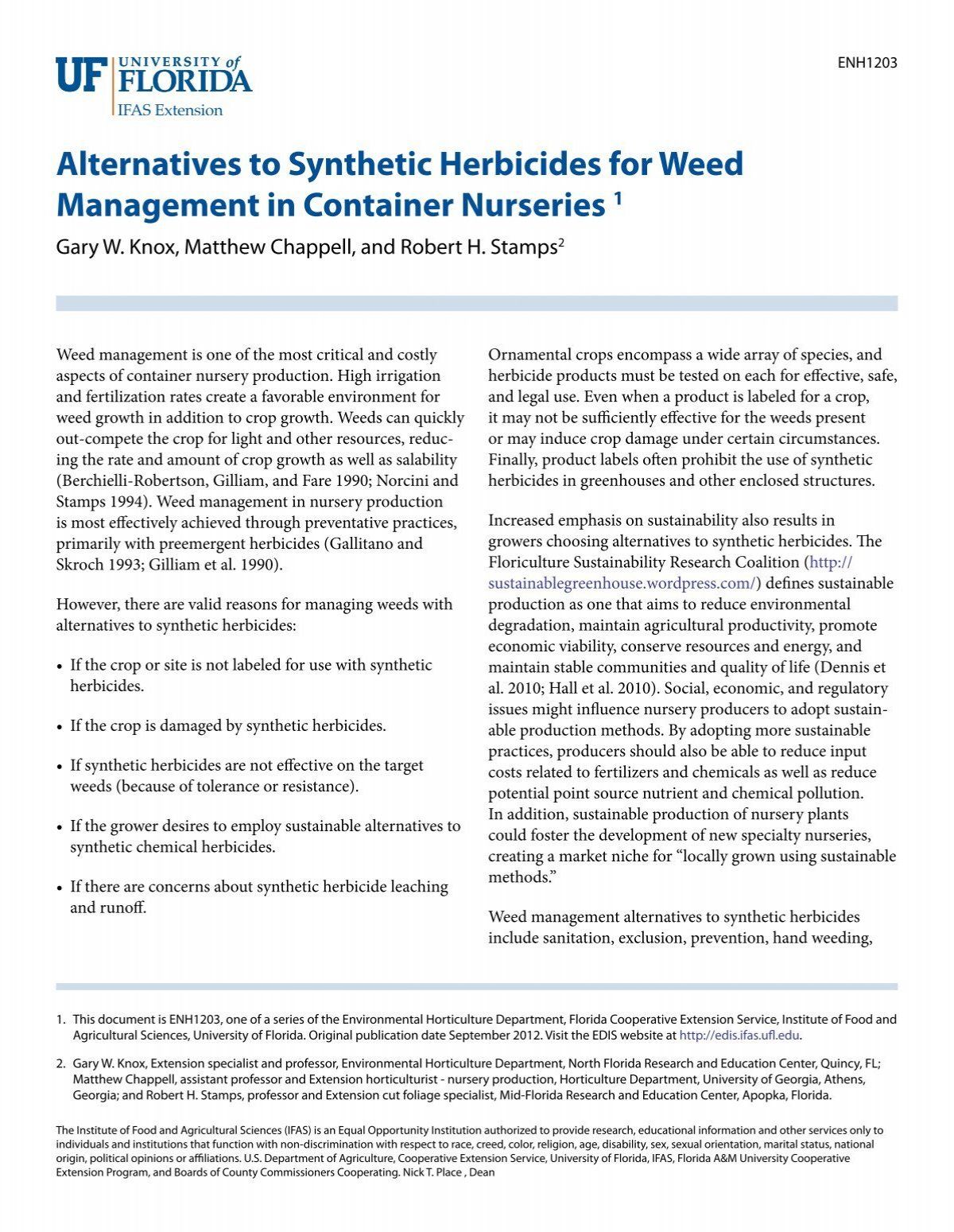 Alternatives To Synthetic Herbicides For Weed Management In ... - Edis inside Seasonal strategies for manual weed control without synthetic herbicides