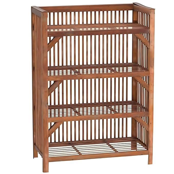Cane Rack Bamboo 4-Tier Kitchen Organizer Rack | Wooden Multipurpose ... inside Organizing your garden space with eco-friendly bamboo organizers