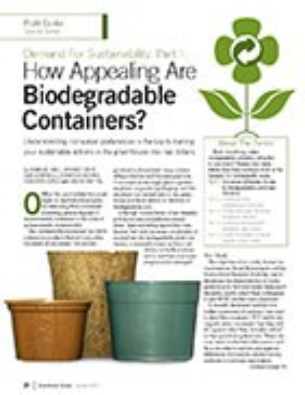 How Appealing Are Biodegradable Containers? - Floriculture & Greenhouse ... in Biodegradable Pots For Seedlings