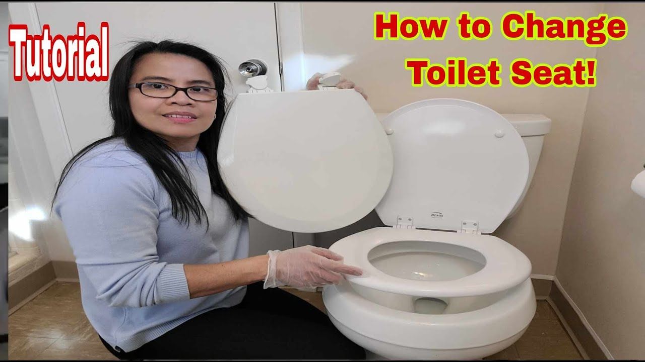 How To Change Toilet Seat / How To Remove Old Toilet Seat &amp; Replace A ... with regard to Replace Toilet Seat In 5 Minutes