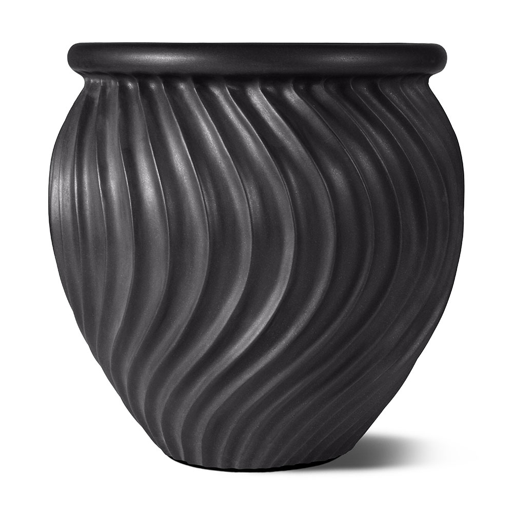 Large Stone Swirl Planter | Modern Planters, Modern Planters Outdoor ... in Swirl Design Recycled Planters