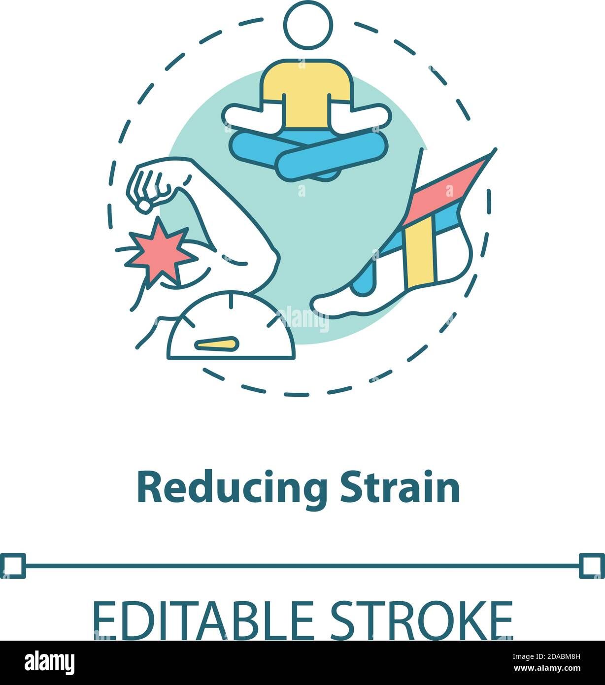 Reducing Strain Concept Icon Stock Vector Image &amp; Art - Alamy inside Reducing strain while preserving nature's balance